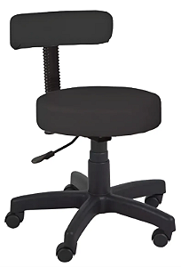 Cadeira de escritório Shop Cadeiras ergonômica preta com estofado de couro