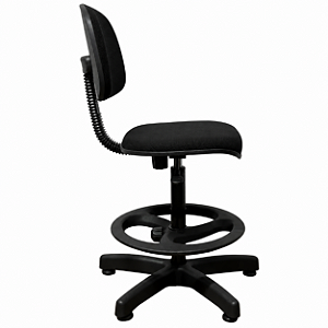 Cadeira Caixa Alta Mocho Alto Base Sapata Pontual Preto