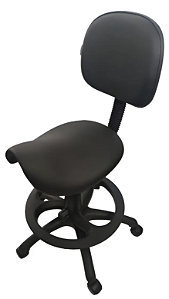 DUPLICADO - Cadeira Mocho Giratória Verona Com Regulagem De Altura Cor Preto Material Do Estofamento Corino/espuma