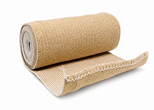 Bandagem / Atadura Elástica Compressiva 10cm X 1,5 Metros - Alta Elasticidade Cor Bege