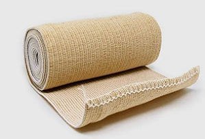 Bandagem / Atadura Elástica Compressiva 10cm X 1,5 Metros - Alta Elasticidade Cor Bege