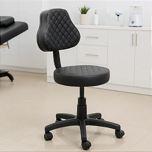 Cadeira Mocho C/ Encosto Tatuagem Estética Dentista Manicur