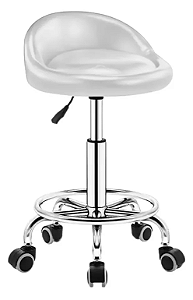 Mocho Banqueta Branco Zen Estética Tattoo Clínica Escritório