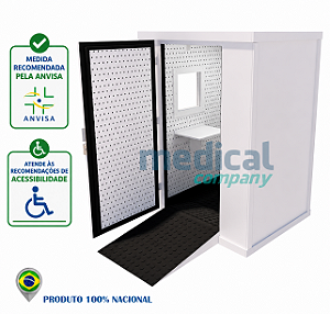 Cabine acústica para audiometria FonoPrime Deluxe 1,50 X 1,50 X 2,00 (L x C x A) COM ACESSIBILIDADE