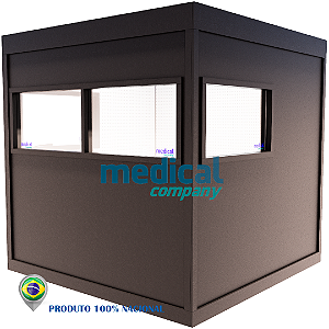 Cabine acústica para tradução simultânea 1,90 X 1,90 X 2,00 (L x C