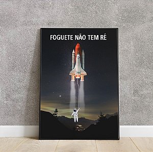 Placa decorativa foguete não tem ré