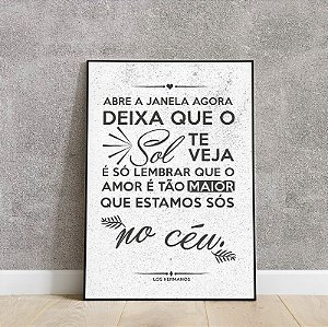 Placa decorativa abre a janela agora e deixa que o sol te veja