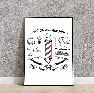 Placa decorativa barber shop 3