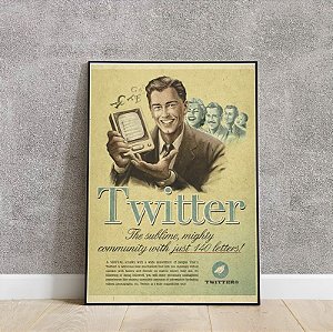 Placa decorativa twitter