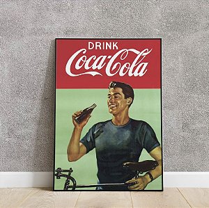 Placa decorativa Coca Cola