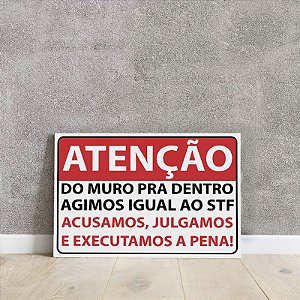 Placa decorativa do muro para dentro agimos igual ao STF