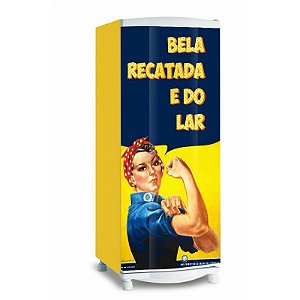 Adesivo de geladeira Bela Recatada e do Lar