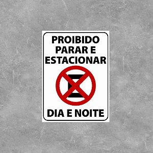 PLACA PROIBIDO ESTACIONAR