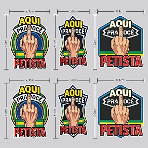 Kit Adesivos Aqui pra você petista