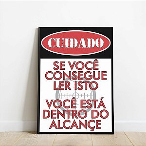 Placa decorativa Cuidado