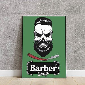 Placa decorativa barber shop