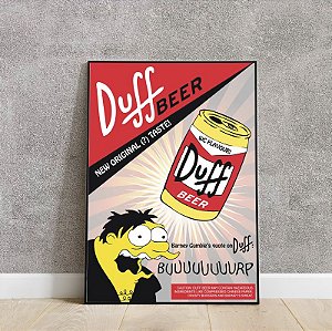 placa decorativa da cerveja Duff