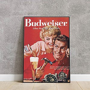 placa decorativa da Budweiser