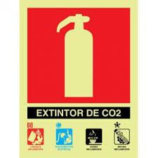 Placa Fotoluminescente De Sinalização Para Extintores - Extintor De CO2