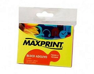 Bloco Adesivo 76x102 Amarelo - Maxprint