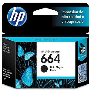 Cartucho de Tinta HP 664 Preto