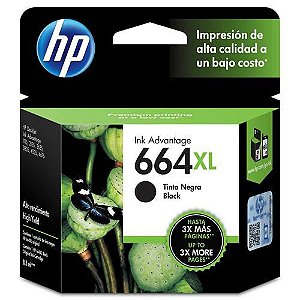 Cartucho de Tinta HP 664 XL Preto