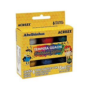 Tinta Guache Acrilex Tempera Guache 12 Potes 15ml Cada