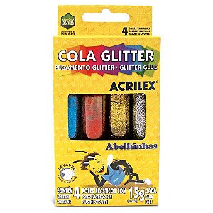 COLA COM GLITER C/04 CORES 15G ACRILEX