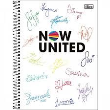 Caderno Universitário 1 Matéria Now United 80 Folhas Tilibra