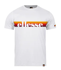 Camiseta Ellesse Logo Striped Branca