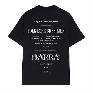 Camiseta Barra Crew Folk-Lore Preta