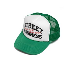 Boné Trucker Street Business Branco/Verde