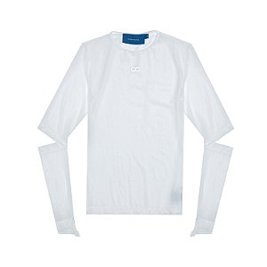 Camiseta Quadro Creations Mesh Skin Top Off White