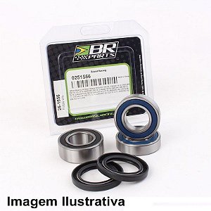 Kit  Rolamentos Roda Traseira Yamaha Todas 90/98 Br Parts