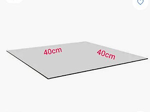 Vidro Para Balcão Modulado Incolor 4mm 40x40 Primeira Linha