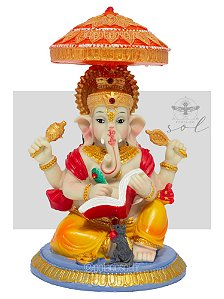 Ganesha Estudando com Guarda-Chuva
