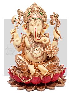 Ganesha em Resina na Cor Marfim - Veronese Design