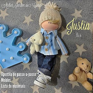 Apostila digital Boneco Justin 30cm