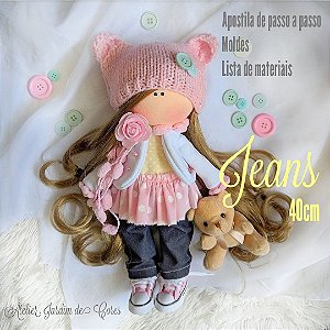 Apostila digital Boneca Russa Jeans 40cm
