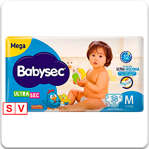 Fralda Babysec Ultrasec Galinha Pintadinha,  M, 38 unidades