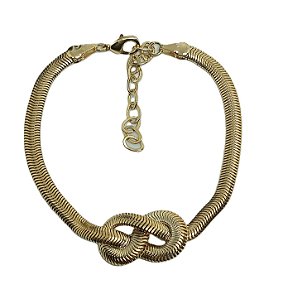 Pulseira banhada ouro Simbolo Infinito 20cm