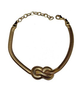 Pulseira banhada ouro Simbolo Infinito 20cm