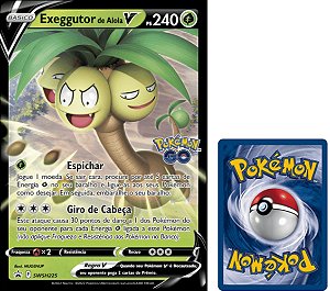 Box Coleção Pokémon Go - Exeggutor de Aalola-V Card Games Colecionáveis