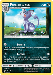 Persian de Alola / Alolan Persian (79/149) - Carta Avulsa Pokemon