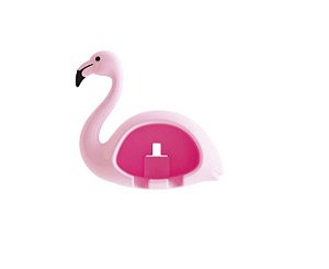 Porta Escova de Dentes de parede Flamingo Rosa