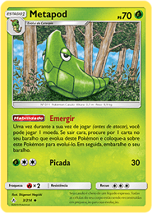 Metapod (3/214) - Carta Avulsa Pokemon