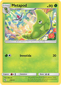 Metapod (2/68) - Carta Avulsa Pokemon