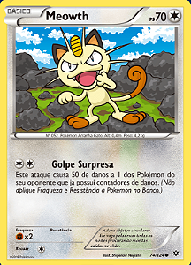 Meowth (74/124) - Carta Avulsa Pokemon