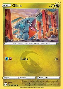 Gible (107/172) - Carta Avulsa Pokemon