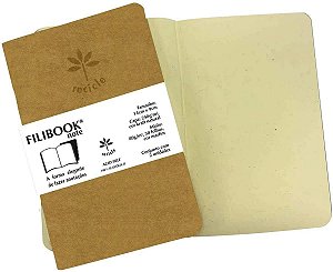 Caderneta de Anotações Kraft Filibook - 2 Unidades (14x9cm)